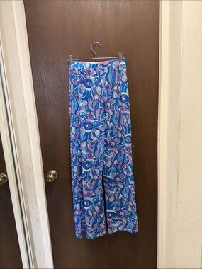 ASOS Blue & Purple Abstract Wide-Leg Joggers